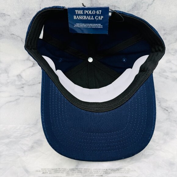 Ralph Lauren Polo 67 Baseball Cap, Navy Blue Cotton, Adjustable Strap back - NEW - Picture 4 of 11